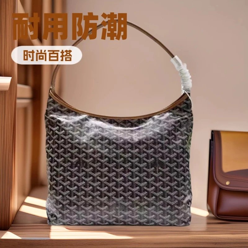 Goyard Backpacks Chevron-pattern flap backpack with top handle — underarm bag brown 42*27*15 CM