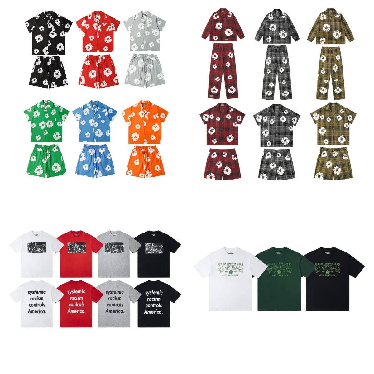 Denim Tears Casual Set Printed