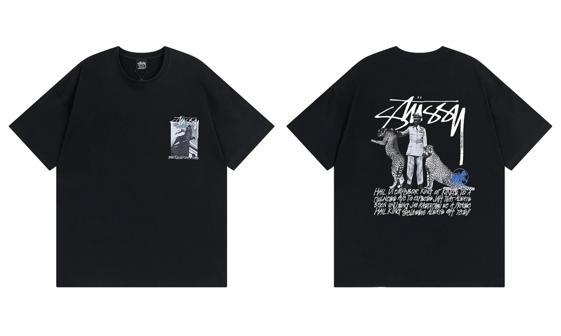 Stüssy T-Shirts Short-Sleeve Graphic Print — 971 black