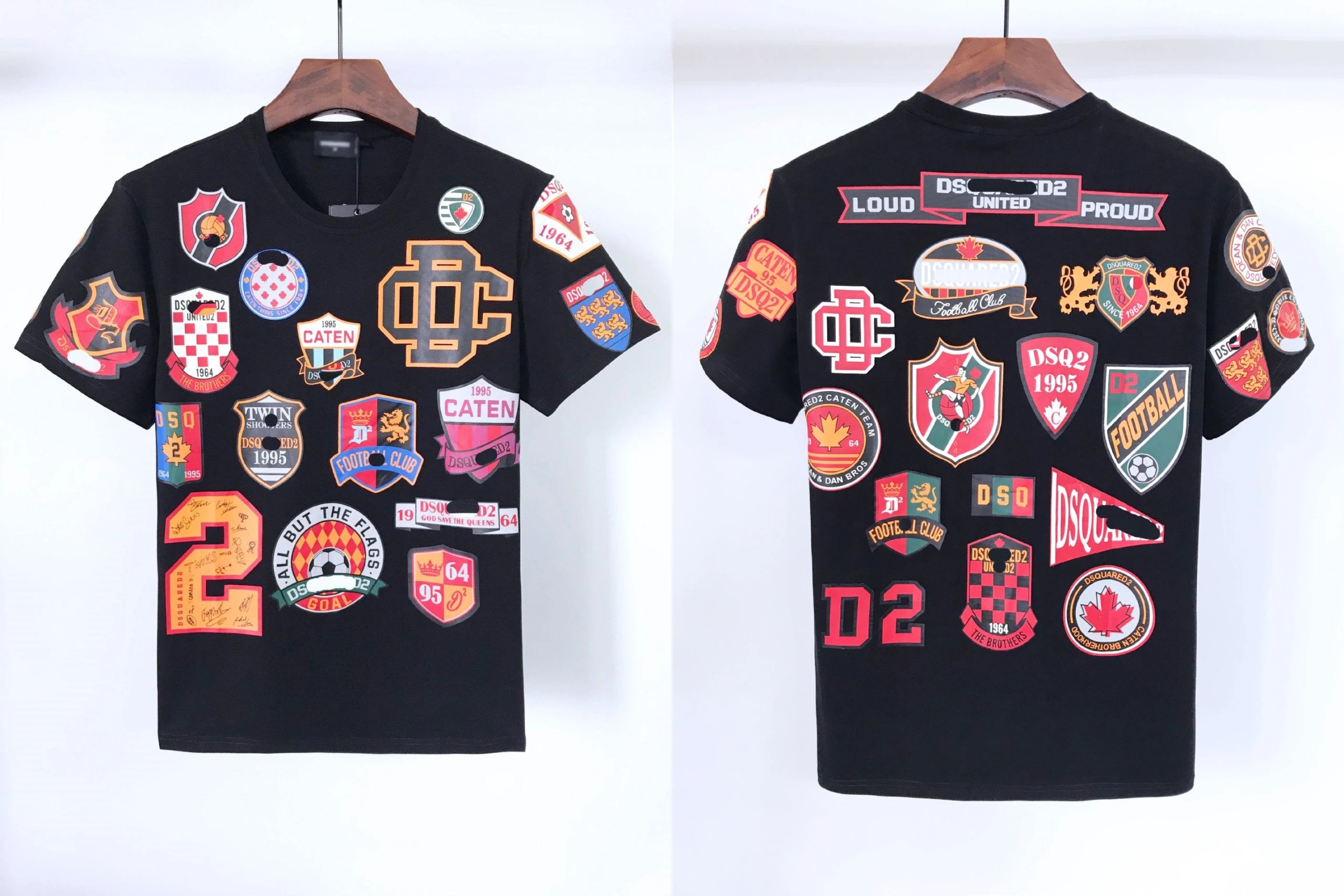 Dsquared2 T-Shirts Graphic Print — DQ2 Black