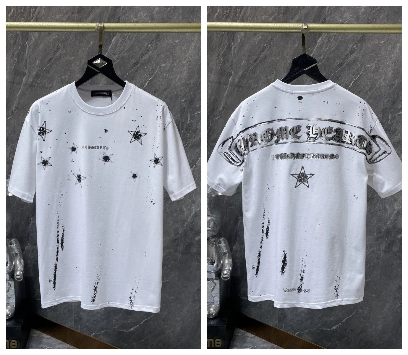 Chrome Hearts T-Shirts Graphic Cross Motif Short-Sleeve T-Shirt — 6