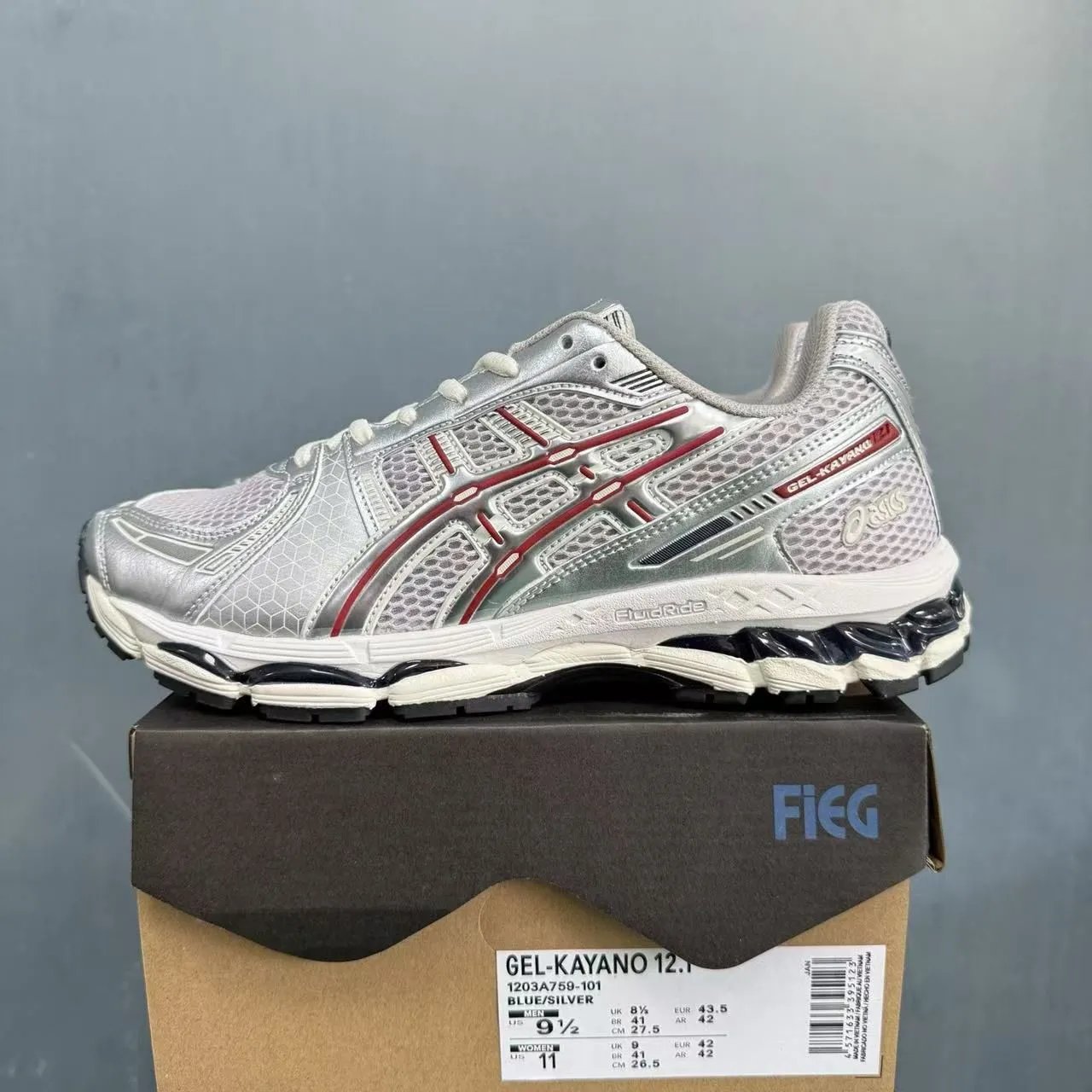 ASICS Sneakers GEL-KAYANO 12.1 — Black and red