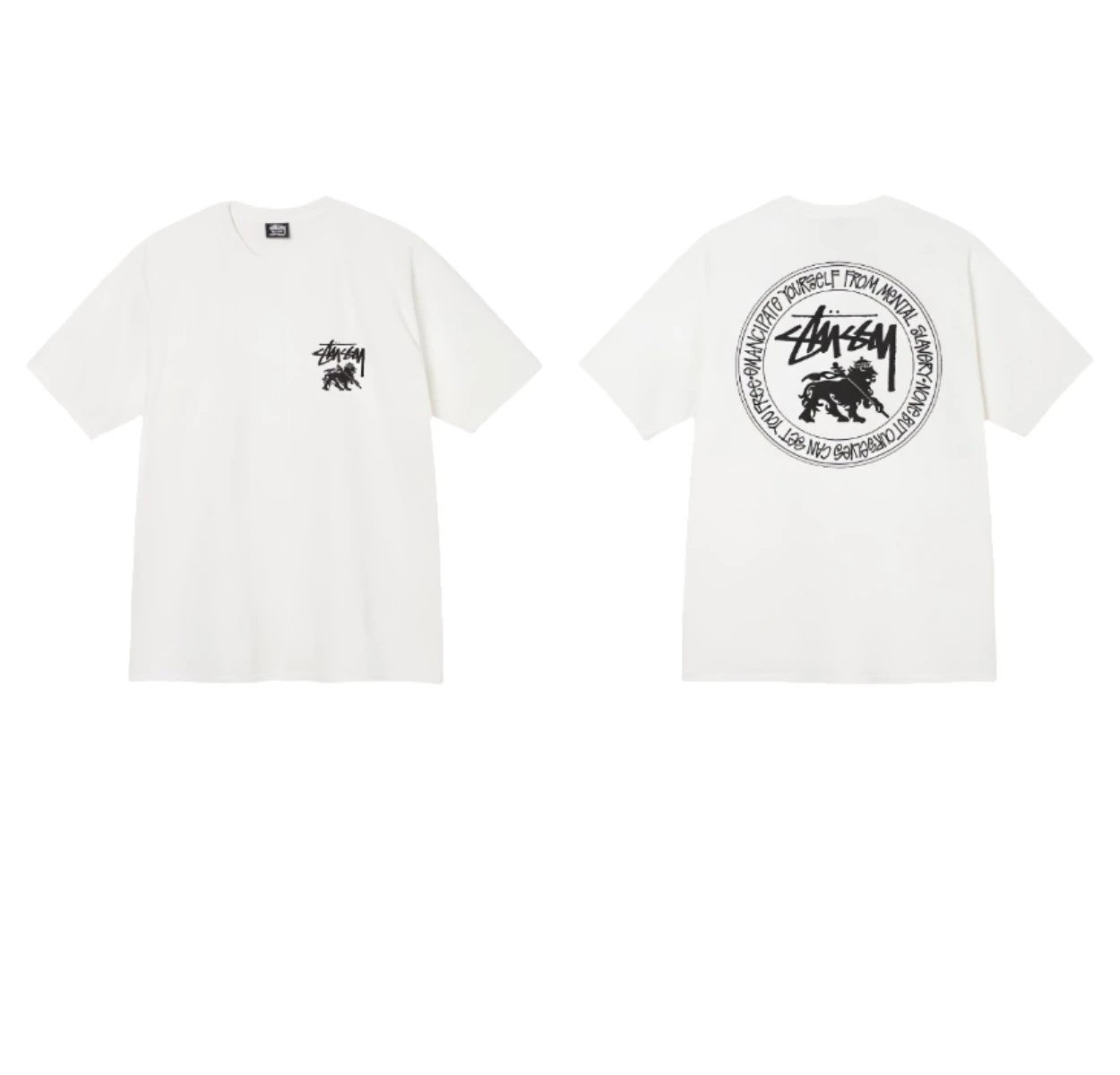 Stüssy T-Shirts Short-Sleeve Graphic Print — 2027 white