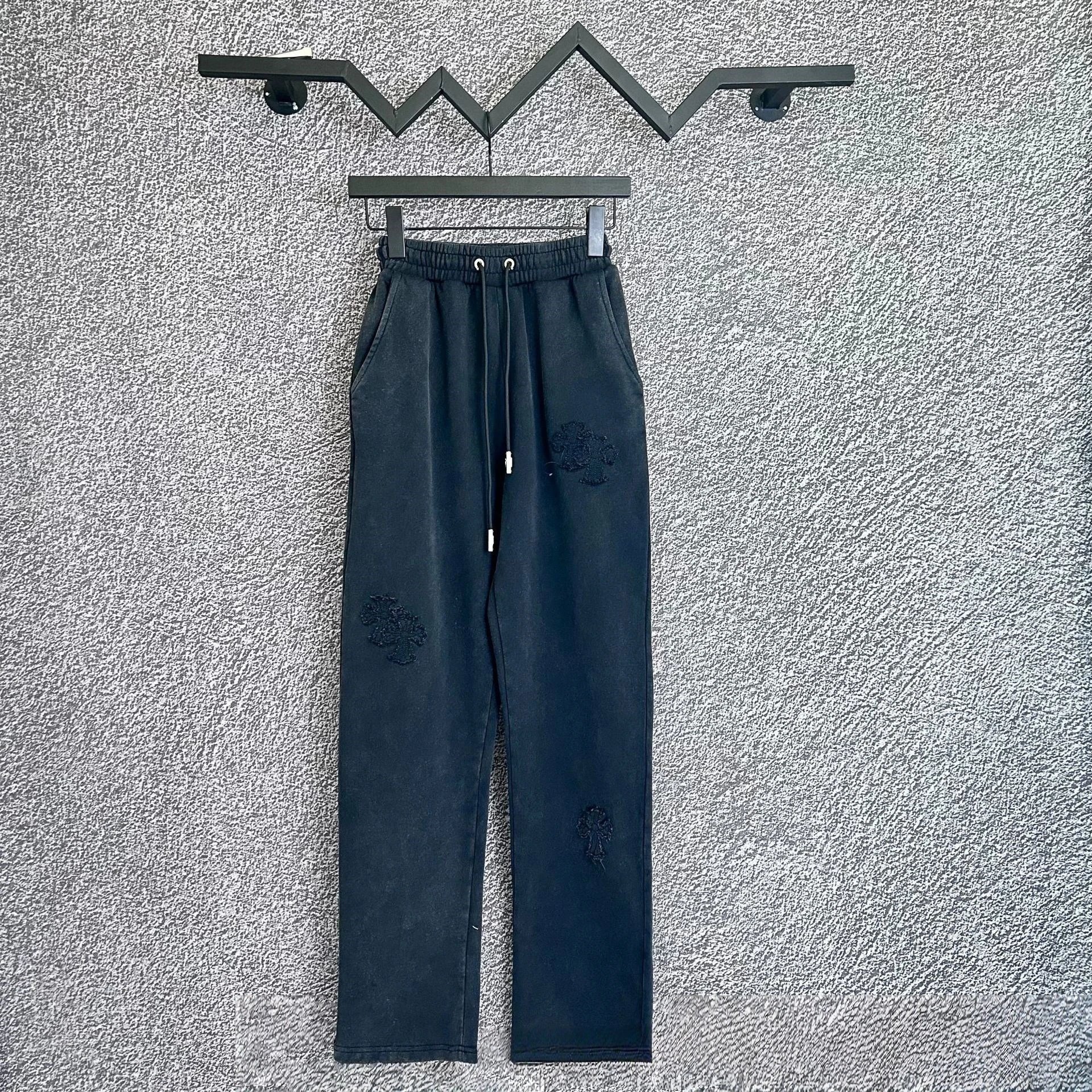 Chrome Hearts Trousers Drawstring Sweatpants with Cross Motifs — K002