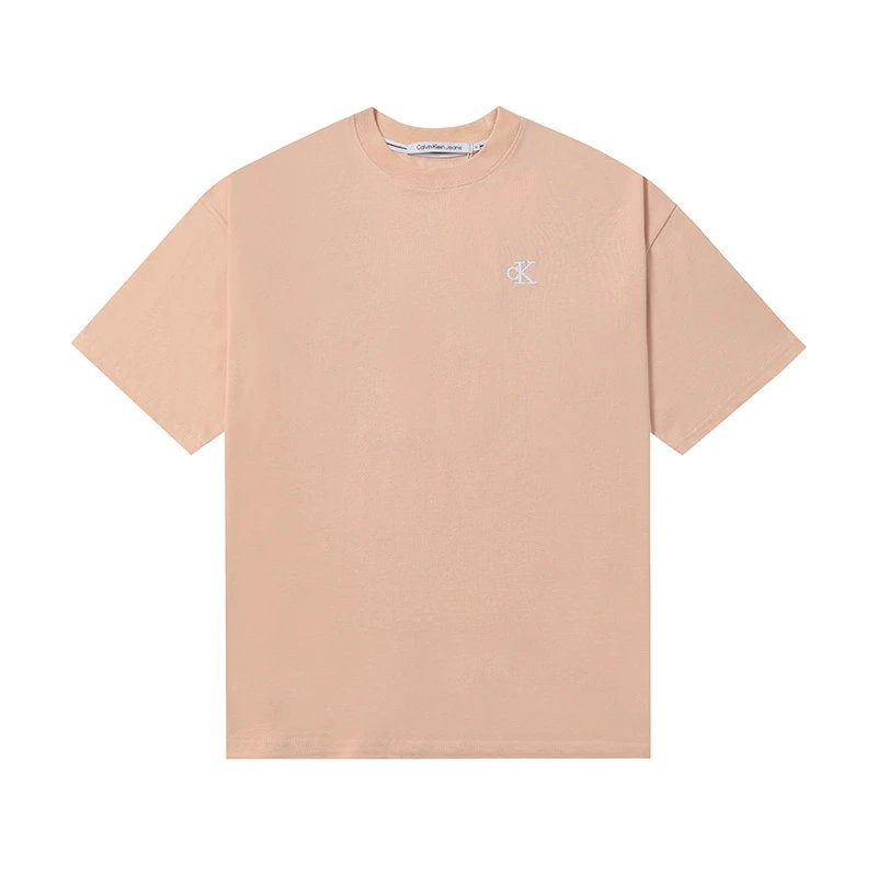 Calvin Klein T-Shirts Logo-print crew-neck short-sleeve — 508 powder