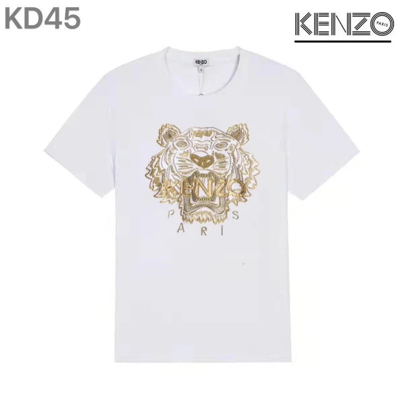 KENZO T-Shirts Tiger Embroidered T-Shirt — KD45