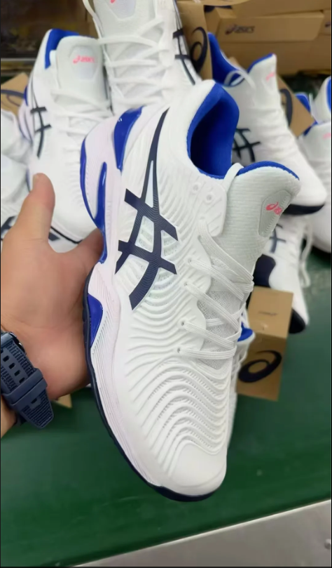 Asics Gel-Resolution 9 White / Navy / Lime Green Tennis Shoes Running Shoes - 12
