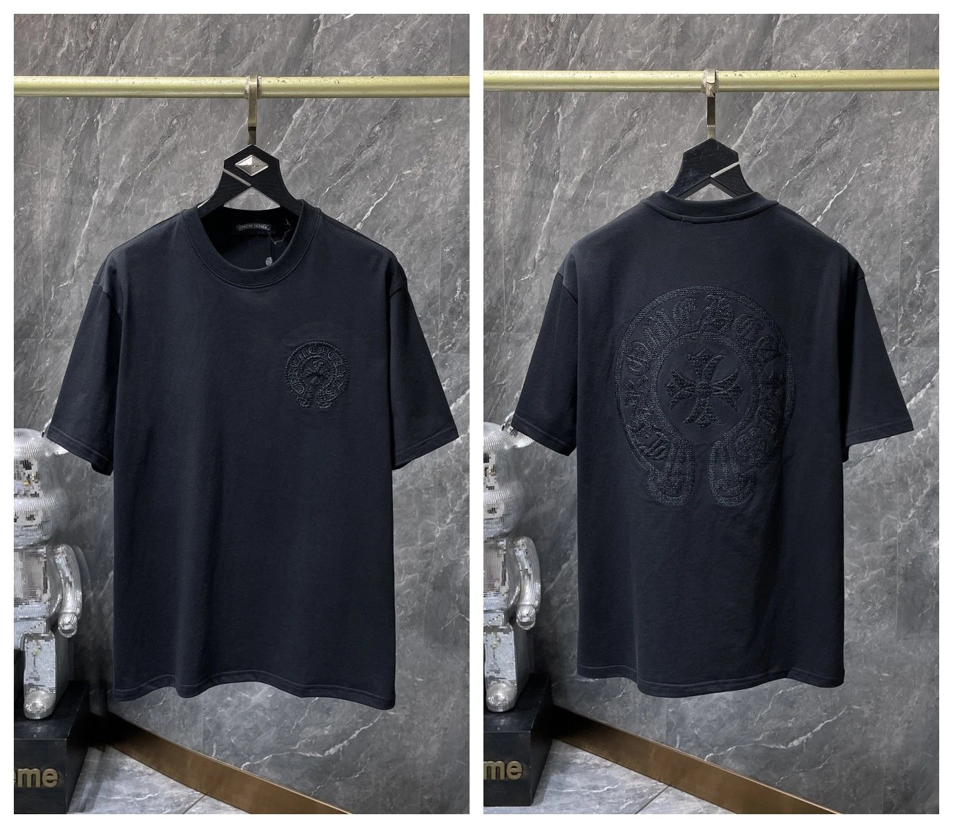 Chrome Hearts T-Shirts Graphic Cross Motif Short-Sleeve T-Shirt — 38
