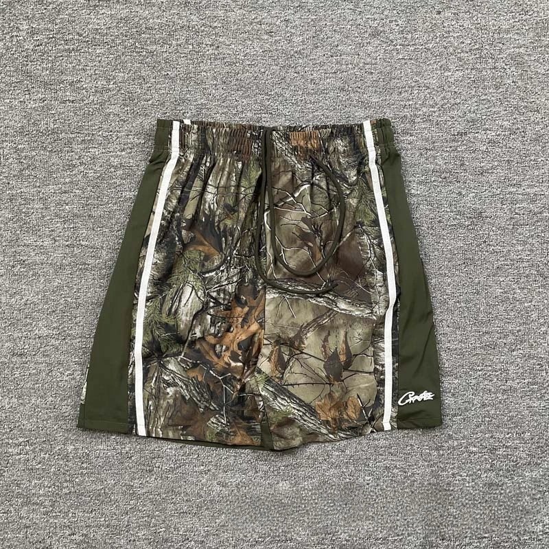 Corteiz Shorts Drawstring fleece with kangaroo pockets — 6117 Green