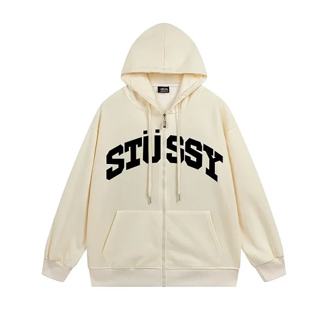 Stüssy Hoodies & Sweatshirts Zip-Up Hooded Sweatshirt with Graphic Prints product detail image 5