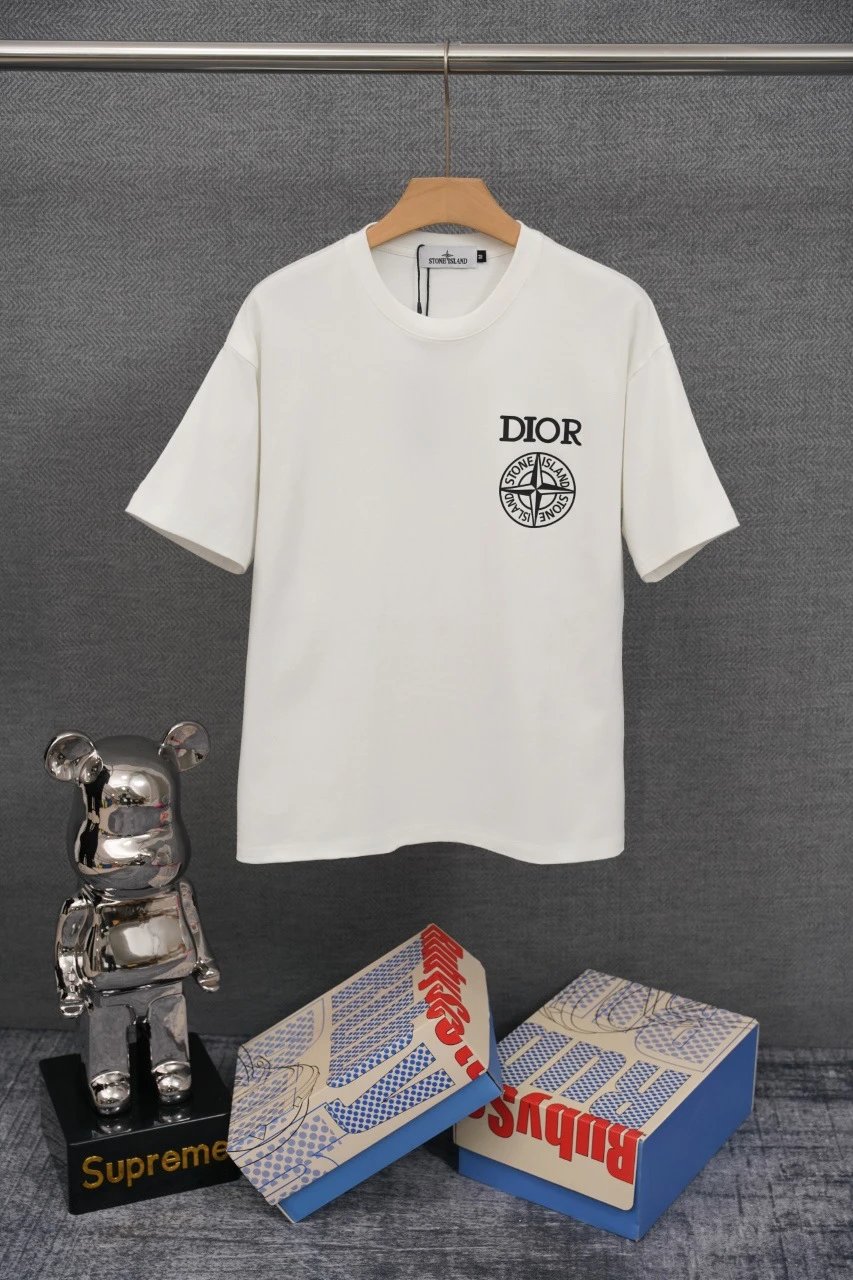 Stone Island T-Shirts Compass Graphic Short-Sleeve T-Shirt — SD 02 white