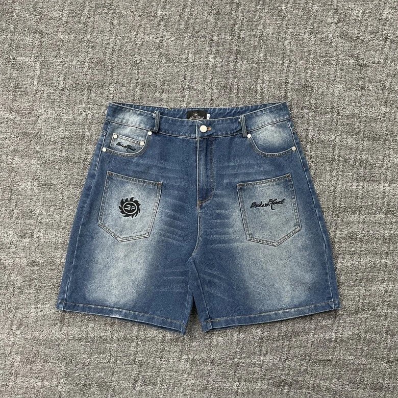 Broken Planet Shorts Graphic and plaid — 3172 blue