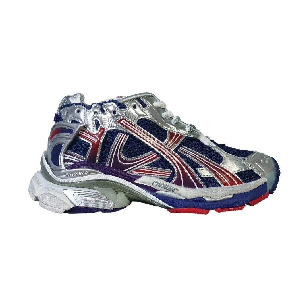 Balenciaga Sneakers Runner 7.5 — Blue Red Sliver
