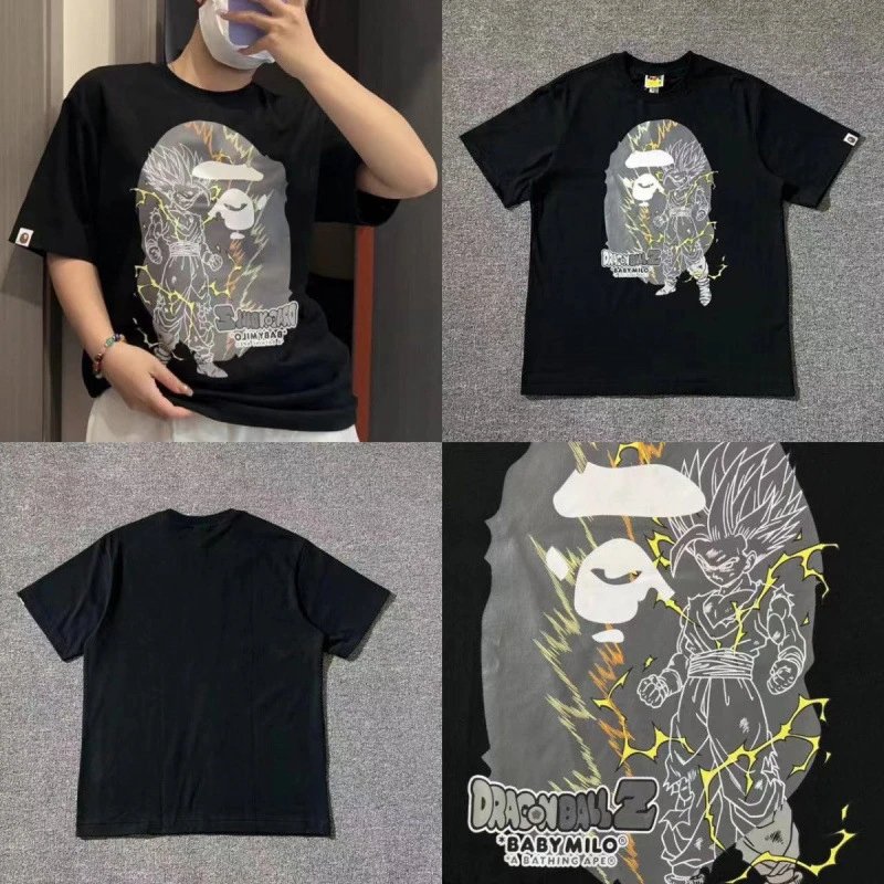 A Bathing Ape T-Shirts Apes Together Strong Graphic Short-Sleeve T-Shirt — XX 267 Black