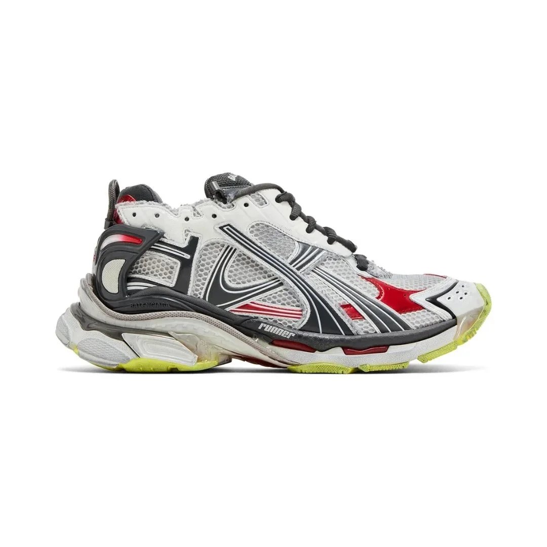 Balenciaga Sneakers Runner 7.5 — Gray Red Yellow
