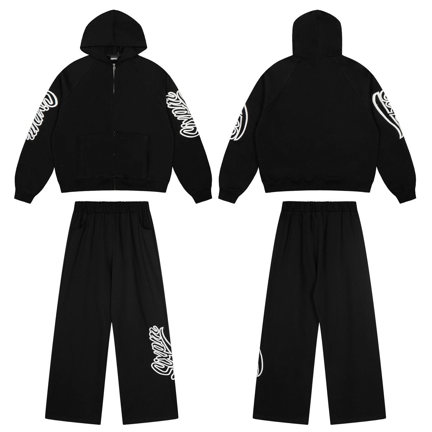 6PM Tracksuits Records Logo Hooded Tracksuit image 6