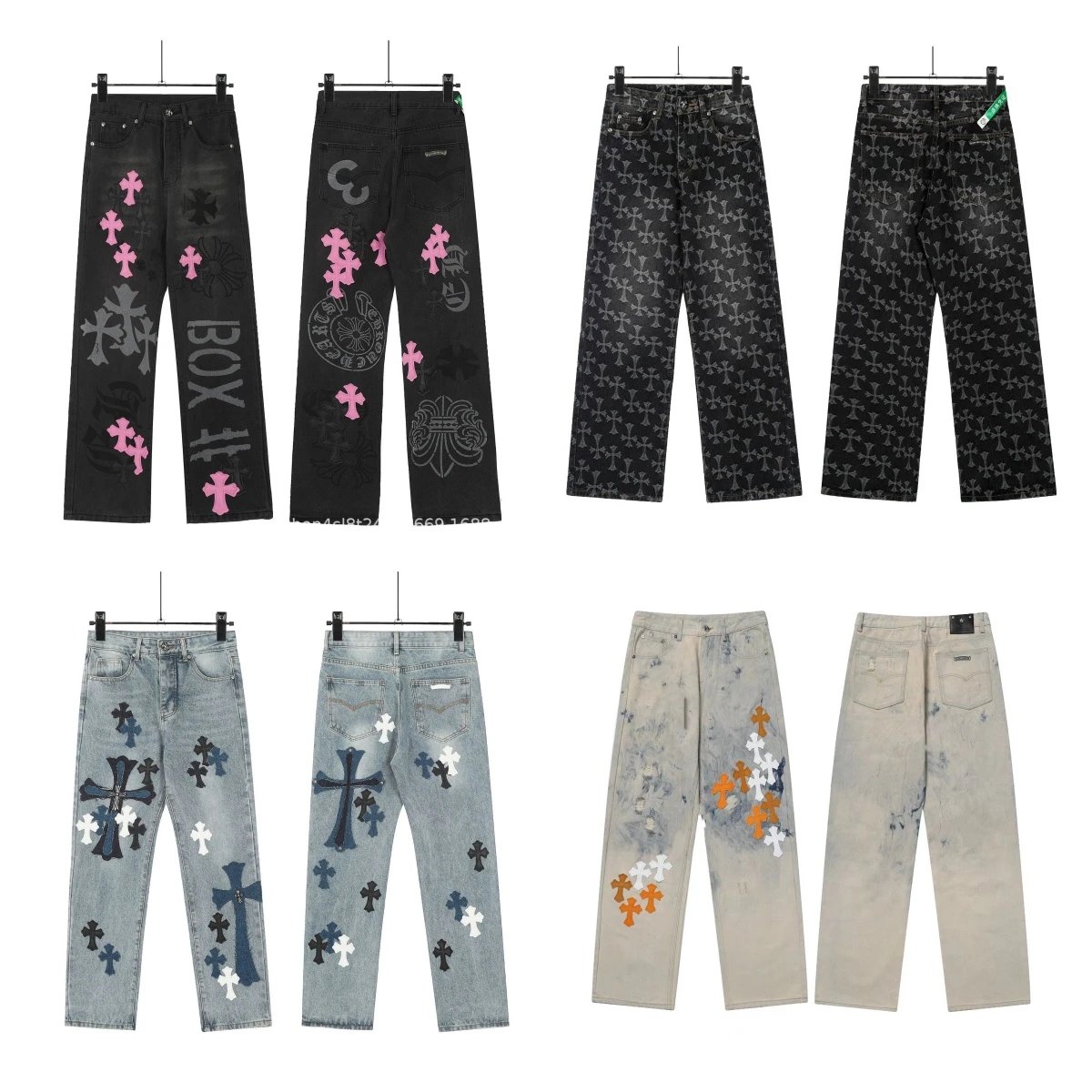  Chrome Hearts Patchwork-Print
