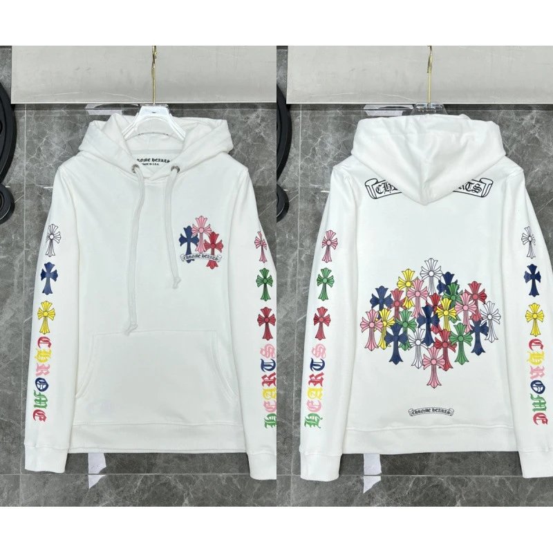 Chrome Hearts Hoodies & Sweatshirts Cross Graphic Pullover Hoodie — 8618 white