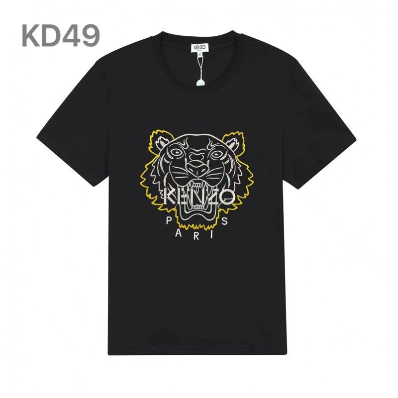 Kenzo T-Shirts Tiger Embroidered T-Shirt — KD49