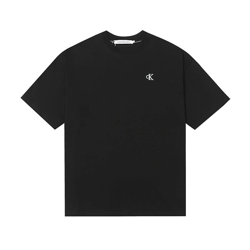 Calvin Klein T-Shirts Logo-print crew-neck short-sleeve — 508 Black