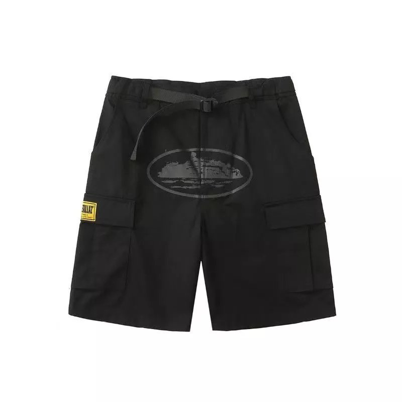 GuerillaZ Cargo Shorts Navy with Ship Graphic - 4