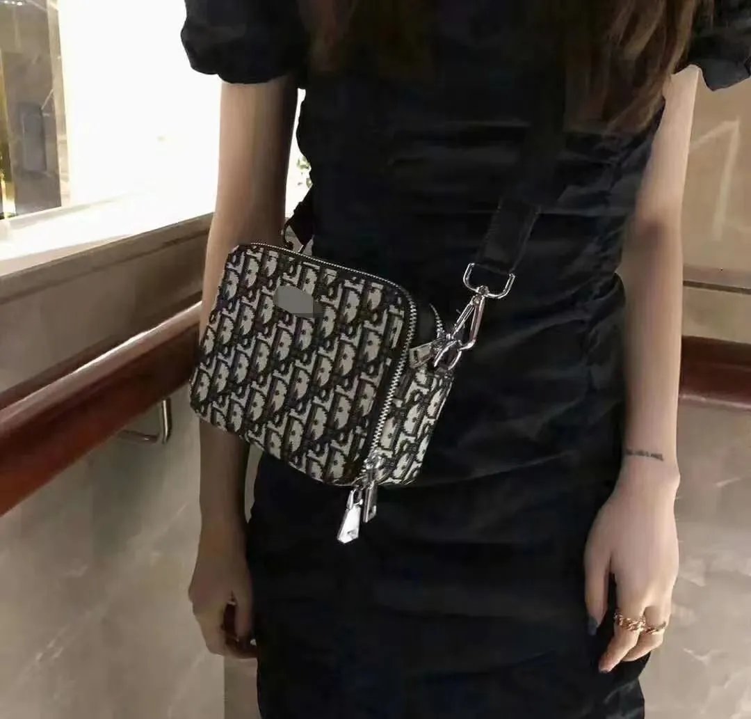 Dior Oblique Camera Bag Black Monogram Crossbody Bag - 8