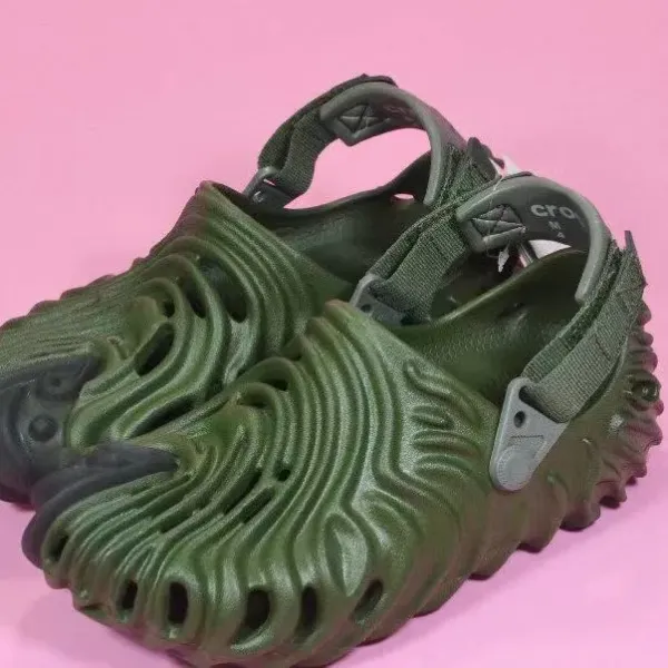 Crocs Clog Wave Navy Blue Sculpted Foam Sandals - 5