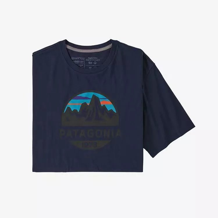 Patagonia 1973 Mountain Logo White Cotton T-Shirt