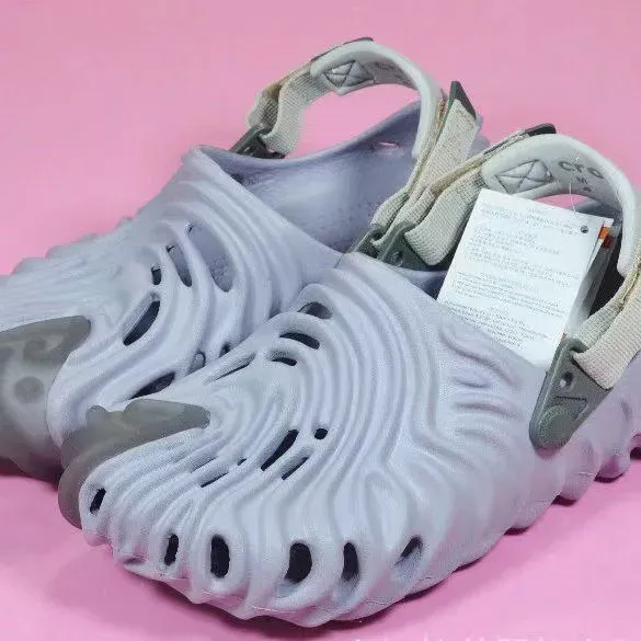 Crocs Clog Wave Navy Blue Sculpted Foam Sandals - 3