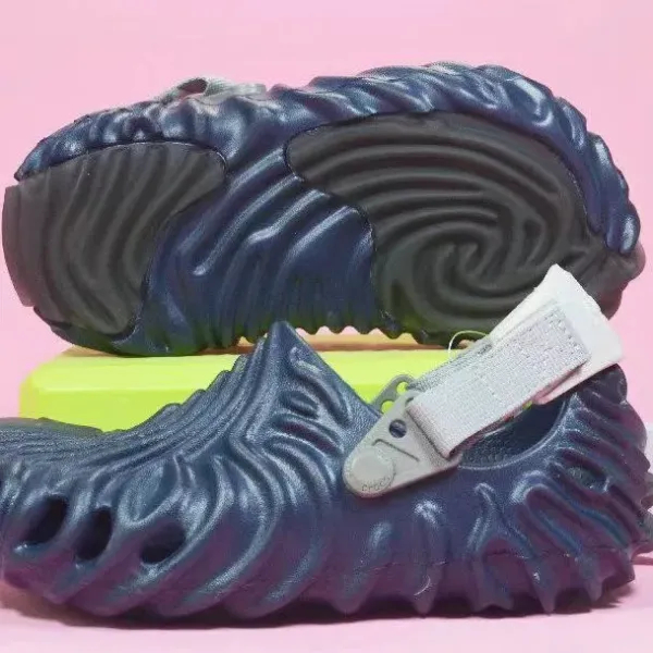 Crocs Clog Wave Navy Blue Sculpted Foam Sandals - 1