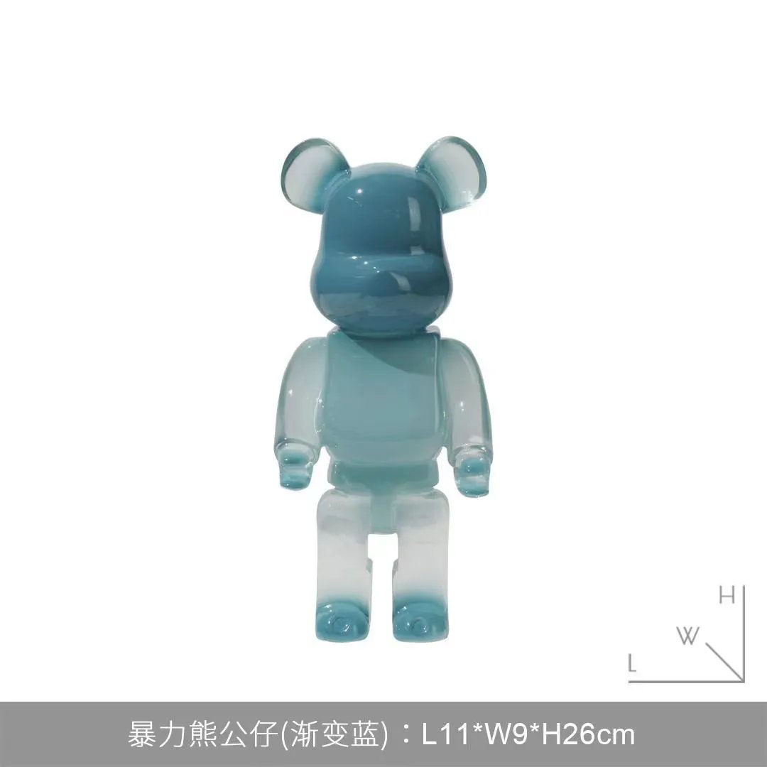 Medicom Toy Bearbrick Gradient Blue Collectible Figure Accessories