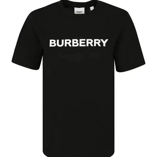 Burberry Black Logo Cotton Crew Neck T-Shirt