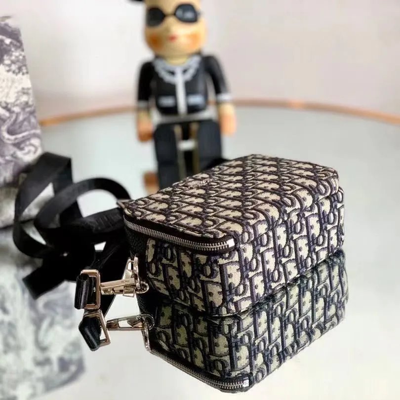 Dior Oblique Camera Bag Black Monogram Crossbody Bag - 19