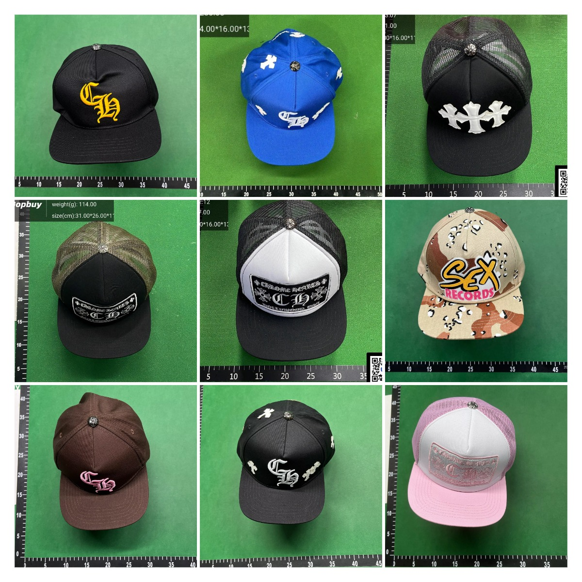 Peaked cap (number plus size shown in picture)