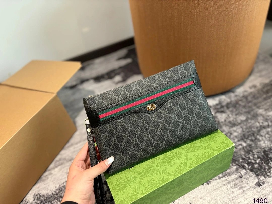 Coach Signature Black Leather Wallet Set with Keychain - 5