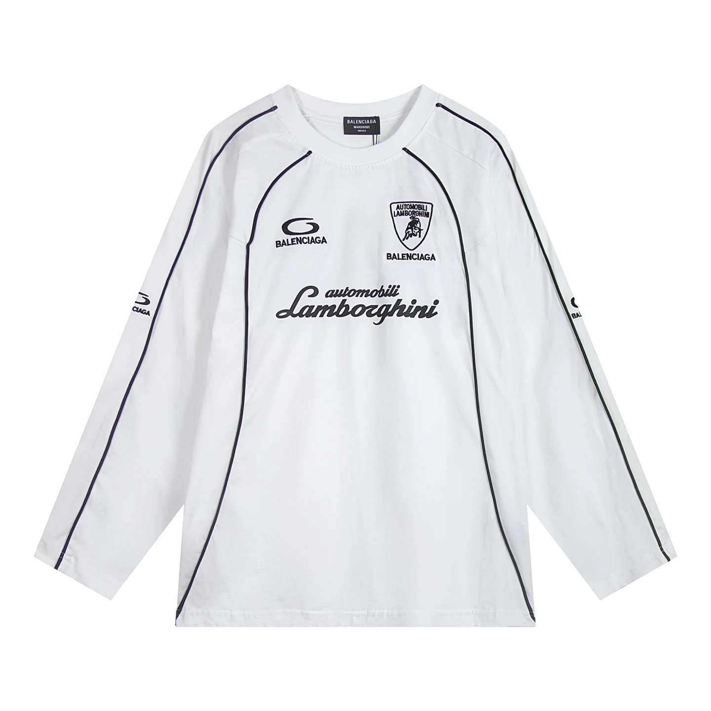 Balenciaga Shirts Long-Sleeve Logo Print — 39