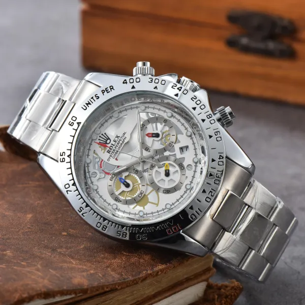 Rolex Daytona Skeleton Silver Steel Chronograph Watch Watches - 1