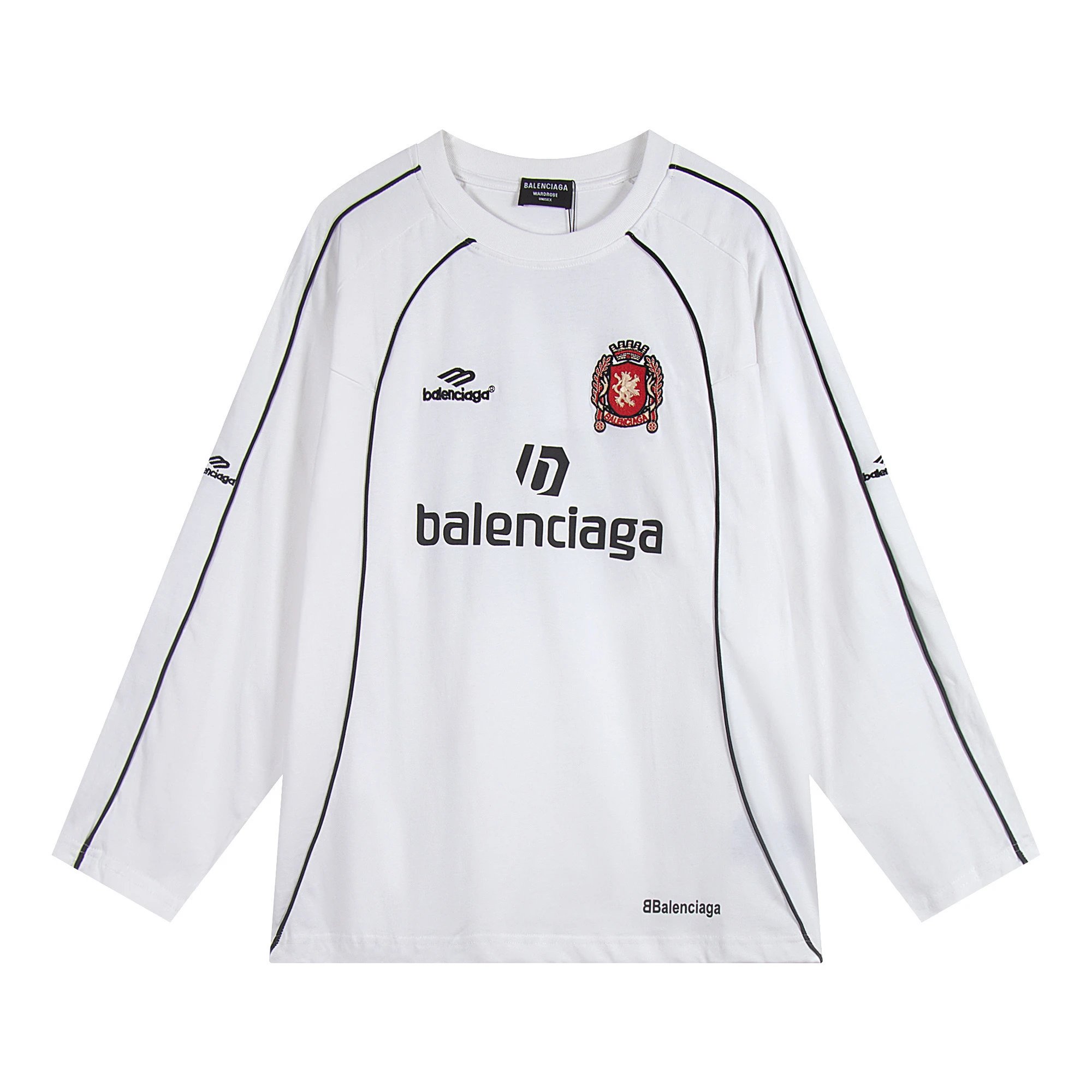 Balenciaga Shirts Long-Sleeve Logo Print — 37