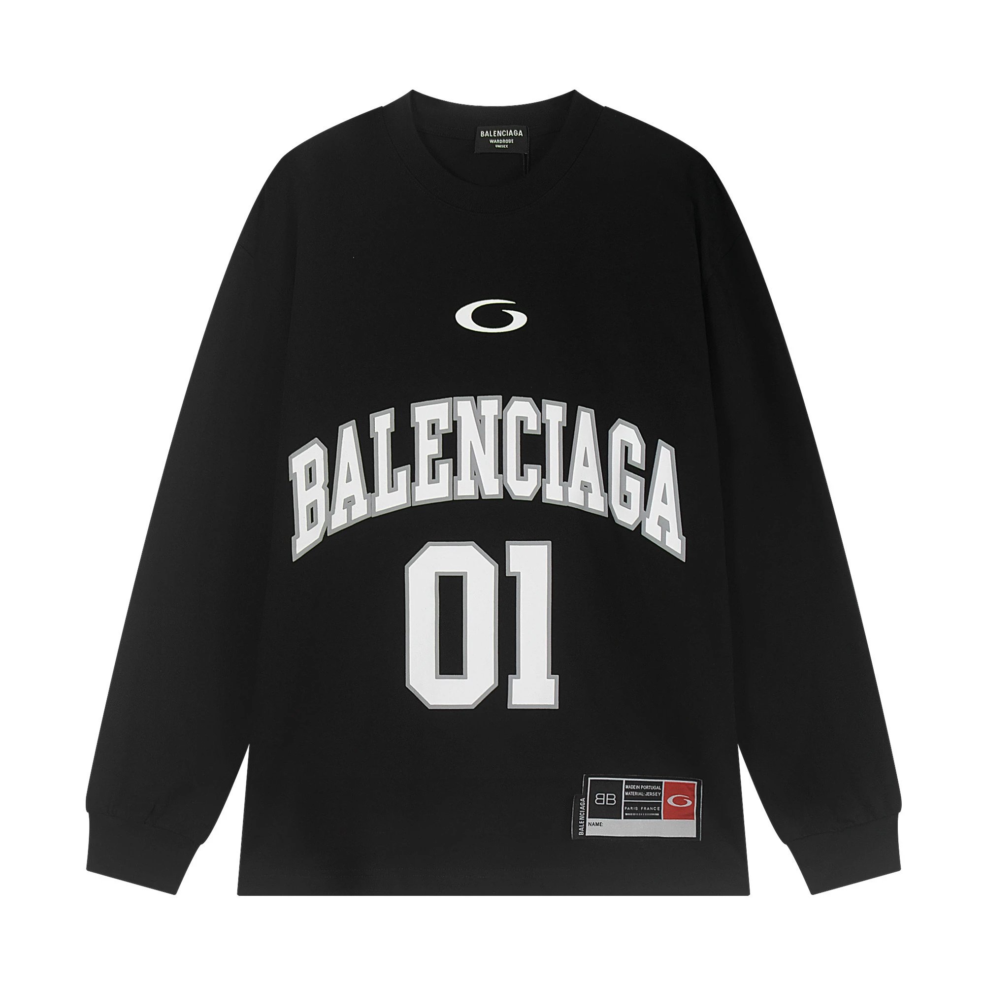 Balenciaga Shirts Long-Sleeve Logo Print — 36