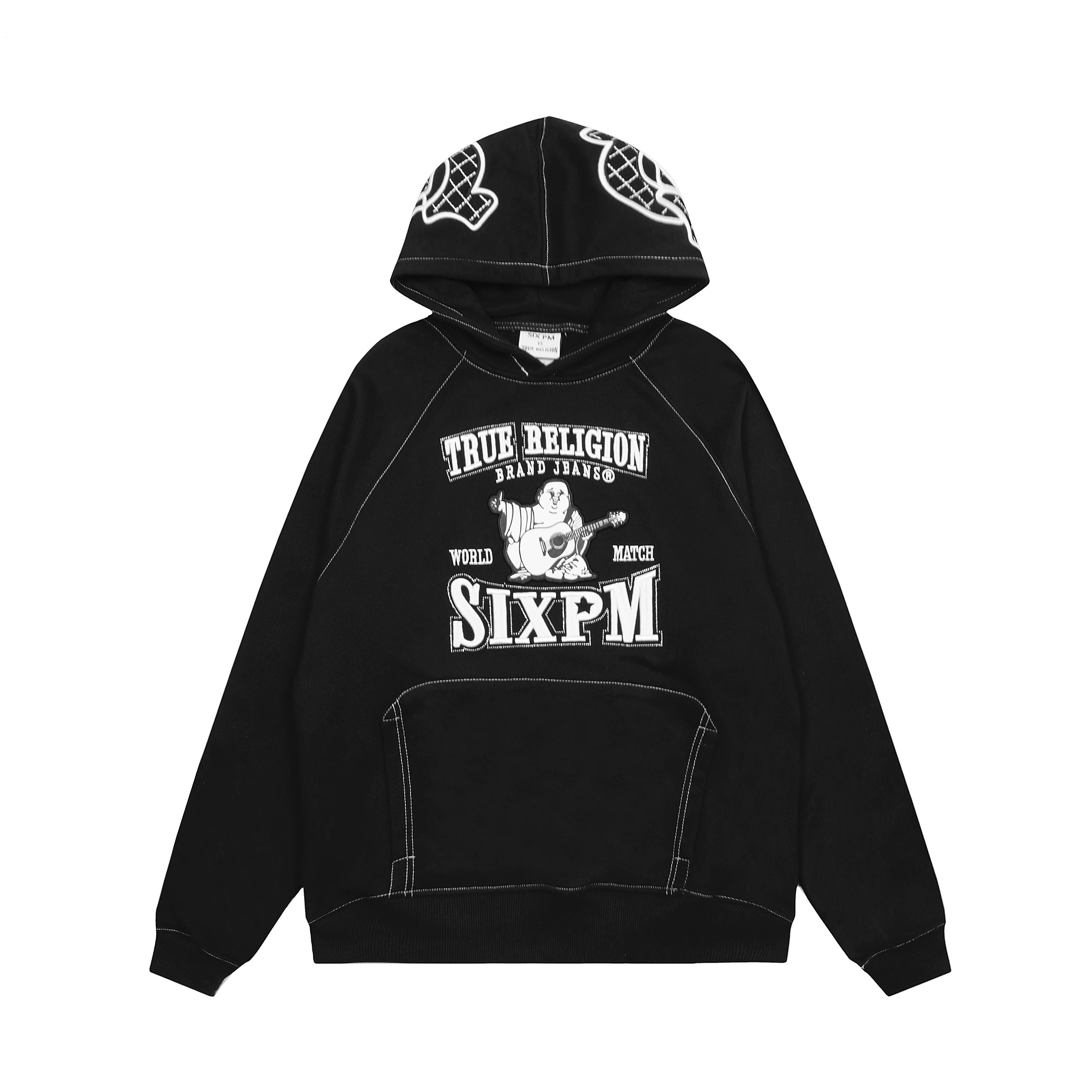 A Bathing Ape True Religion x SIXPM Buddha Graphic Hoodie Black Hoodie