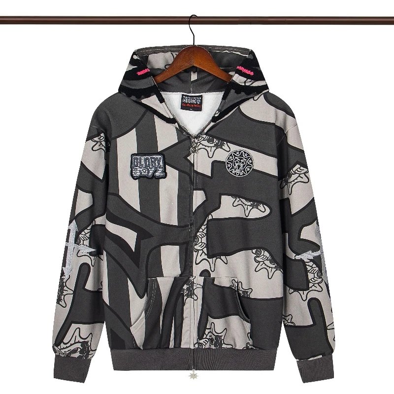 Glo Gang Hoodies & Sweatshirts Full-Zip Graphic Hoodie — 13
