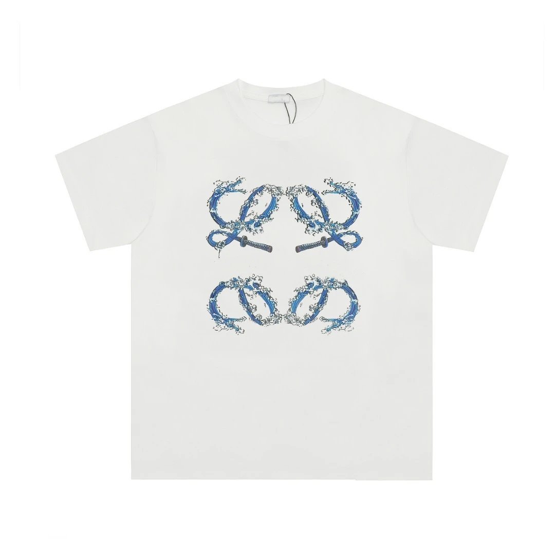 Loewe T-Shirts Embroidered Anagram Logo T-Shirt — 07