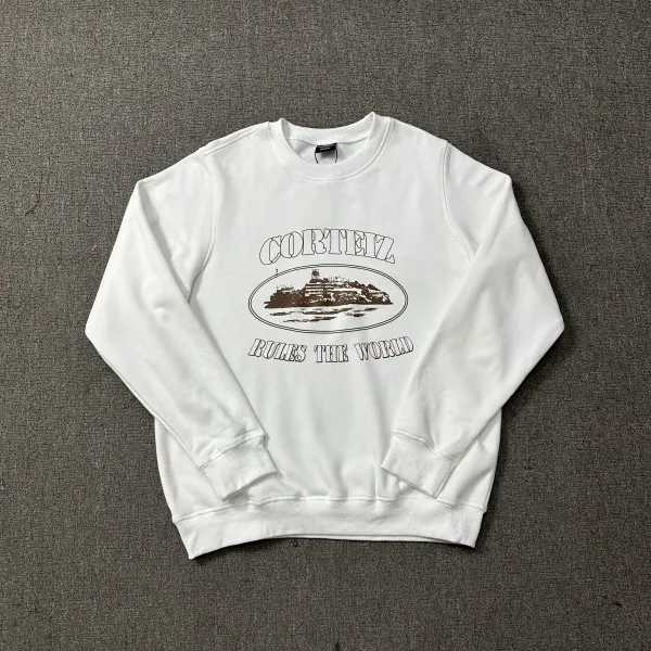 Corteiz Rules The World White Hoodie - 1