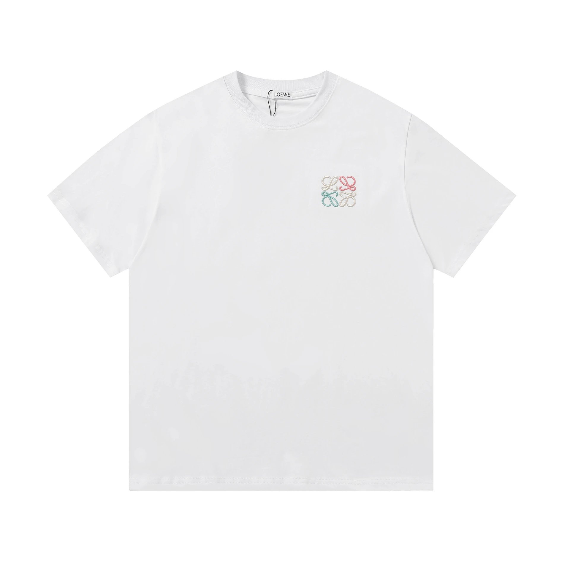 Loewe T-Shirts Embroidered Anagram Logo T-Shirt — 23