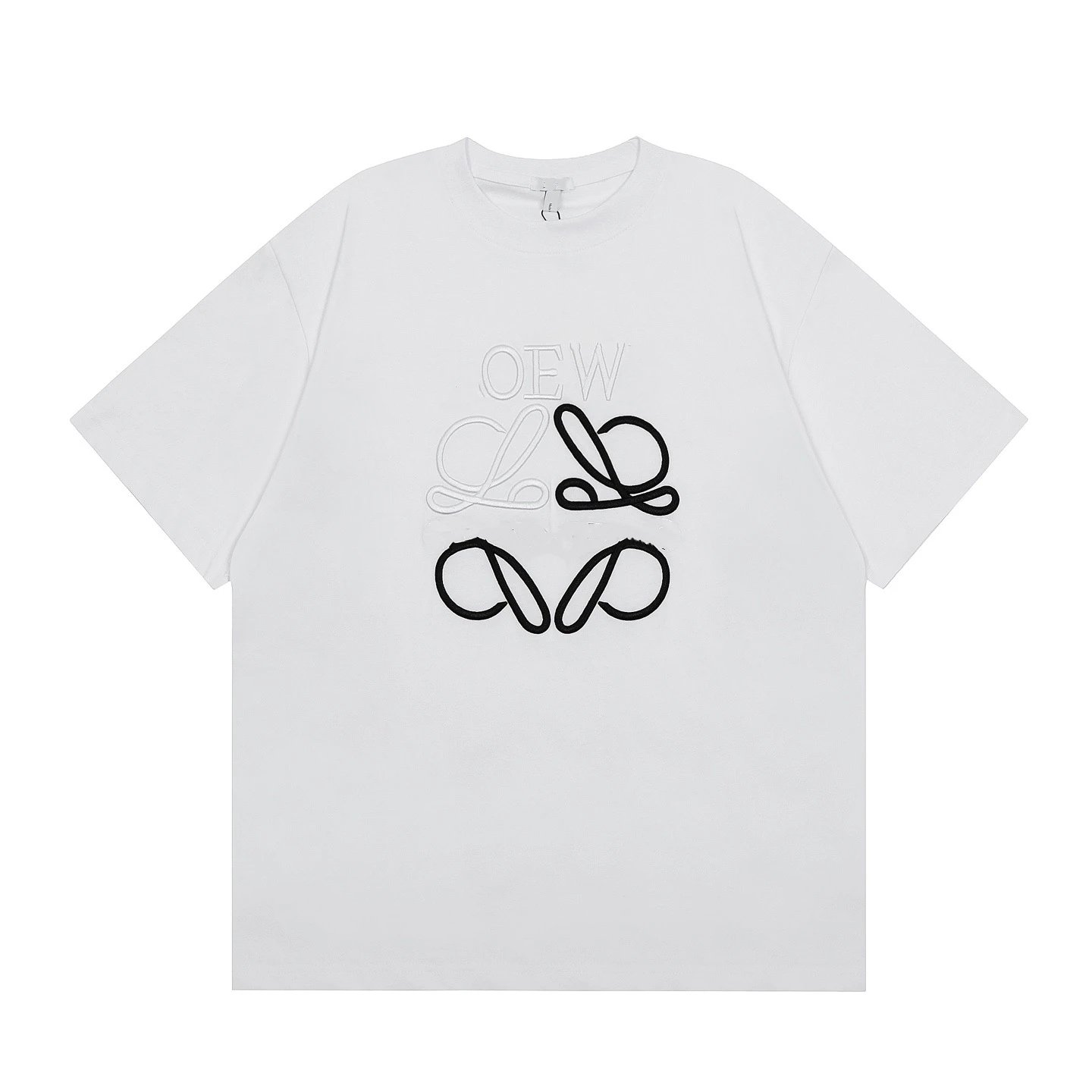 Loewe T-Shirts Embroidered Anagram Logo T-Shirt — 01