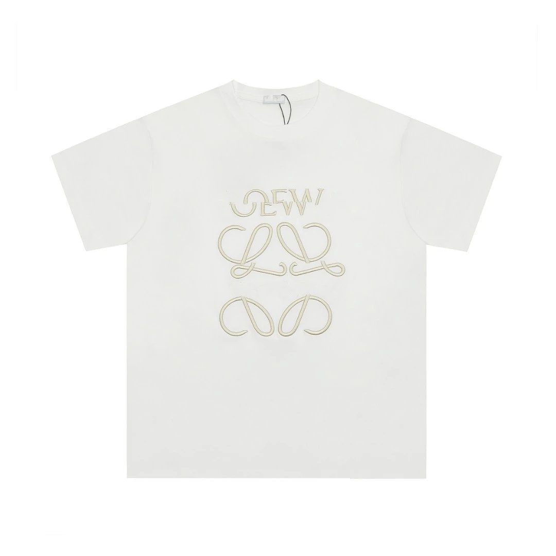 Loewe T-Shirts Embroidered Anagram Logo T-Shirt — 03