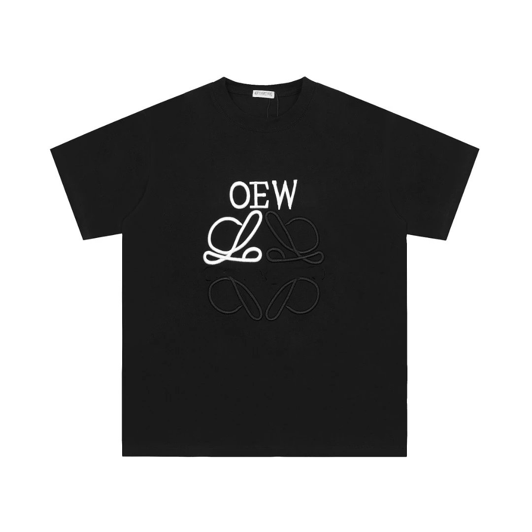 Loewe T-Shirts Embroidered Anagram Logo T-Shirt — 02