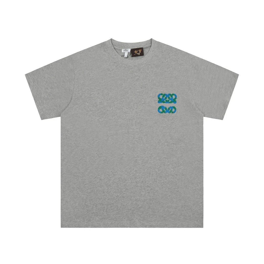 Loewe T-Shirts Embroidered Anagram Logo T-Shirt — 38
