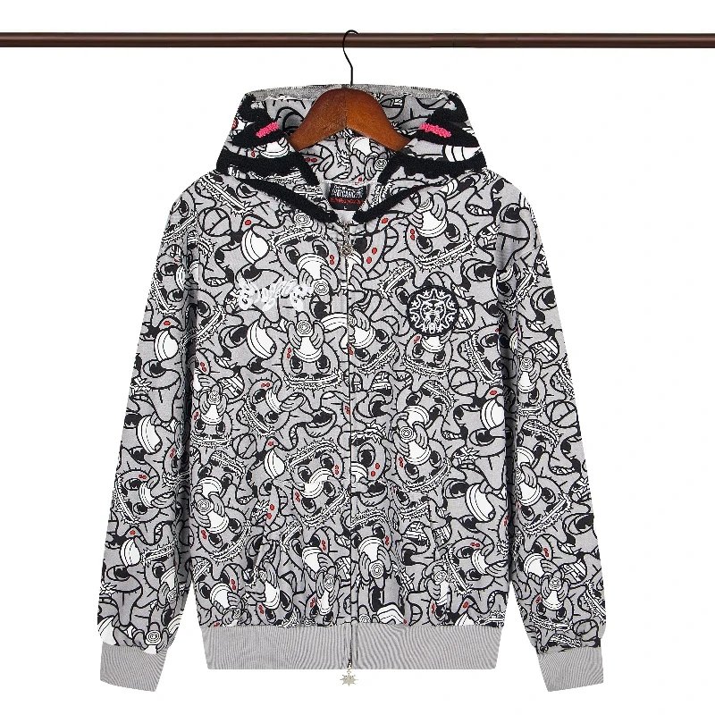 Glo Gang Hoodies & Sweatshirts Full-Zip Graphic Hoodie — 06