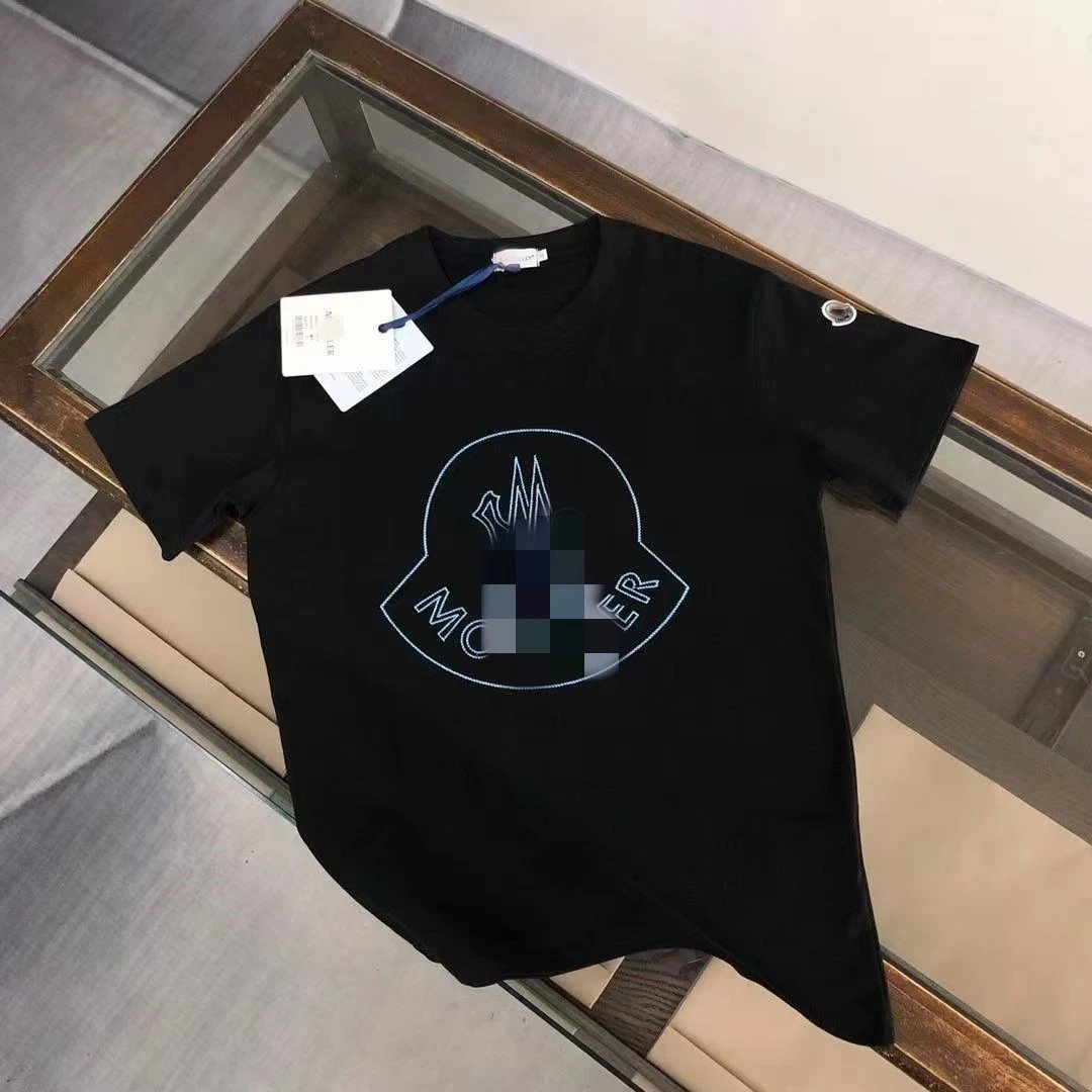 Moncler T-Shirts Short-Sleeve Logo Graphic — 17